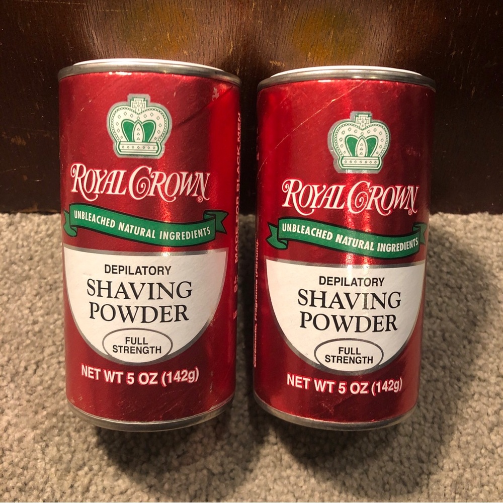 X2 Royal Crown Depilatory Shaving Powder FULL Strength LemonLime Unbleached 5oz